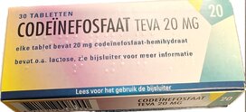 CODEINEFOSFAAT TEVA TABLET 20MG