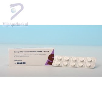 LISINOPRIL/HYDROCHLOORTH SANDOZ TABLET 20/12,5MG