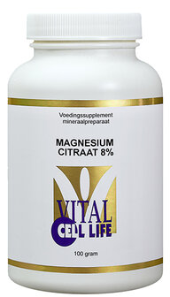 Magnesium citraat 80 mg poeder Vital Cell Life 100g