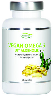 Vegan omega 3 uit algenolie Nutrivian 60ca