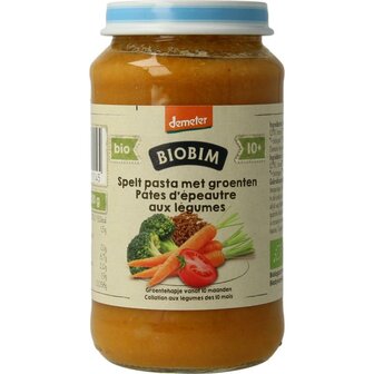 Speltpasta groente 10+ maanden demeter bio Biobim 220g