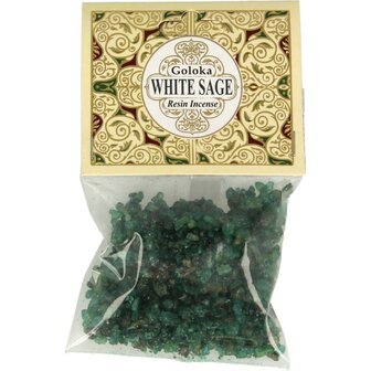 Resin incense white sage 12-pack Goloka 30g