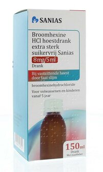 Broomhexine hoestdrank extra sterk Sanias 150ml