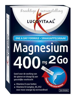 Magnesium 400 2go Lucovitaal 20sach