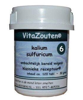 Kalium sulfuricum VitaZout Nr. 06 Vitazouten 120tb
