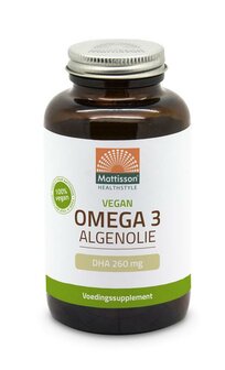 Vegan omega-3 algenolie DHA 260mg Mattisson 120vc