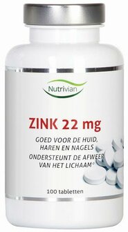 Zink methionine 22mg Nutrivian 100tb