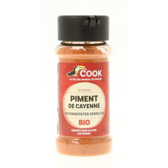 Cayennepeper gemalen bio Cook 40g