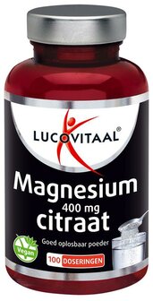 Magnesium citraat 400mg poeder Lucovitaal 250g