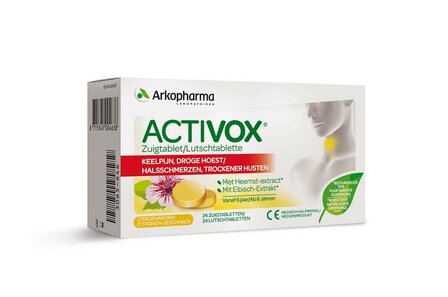 Activox keelpijn droge hoest Arkopharma 24zt