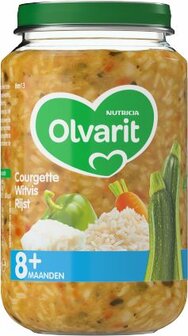 Courgette witvis rijst 8M13 Olvarit 200g