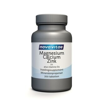 Magnesium calcium 2:1 zink D3 Nova Vitae 200tb