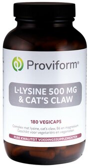 L-lysine 500mg &amp; cats claw Proviform 180vc