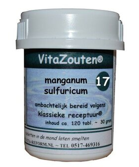 Manganum sulfuricum VitaZout Nr. 17 Vitazouten 120tb