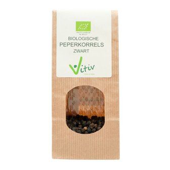 Peperkorrels zwart bio Vitiv 1000g