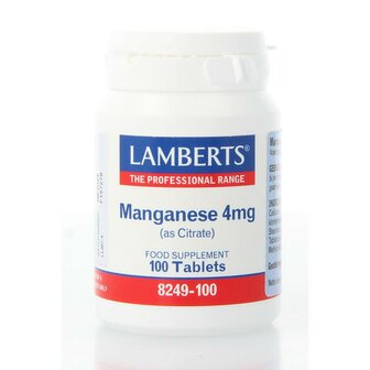 Mangaan (manganese) 4mg Lamberts 100tb