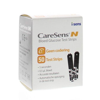 N glucose teststrips Caresens 50st