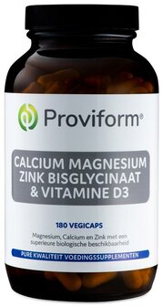 Calcium magnesium zink bisglycinaat &amp; D3 Proviform 180vc