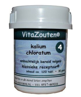 Kalium muriaticum/chloratum VitaZout Nr. 04 Vitazouten 120tb