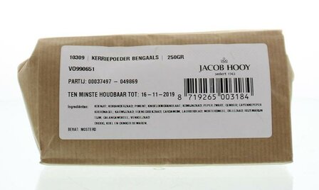 Kerriepoeder Bengaals Jacob Hooy 250g