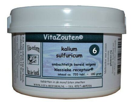 Kalium sulfuricum VitaZout Nr. 06 Vitazouten 720tb
