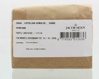 Cats claw gemalen Jacob Hooy 250g