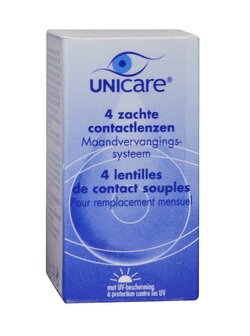 Maandlenzen -1.25 Unicare 4st