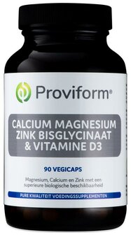 Calcium magnesium zink bisglycinaat &amp; D3 Proviform 90vc