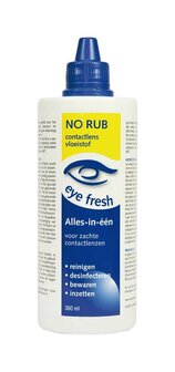 No rub alles-in-1 vloeistof voor zachte lenzen Eyefresh 360ml