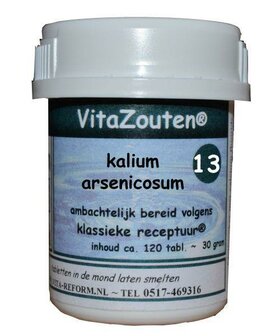 Kalium arsenicosum VitaZout Nr. 13 Vitazouten 120tb