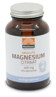 Absolute magnesium citraat 400mg Mattisson 60vc