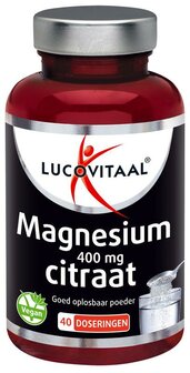 Magnesium citraat 400mg poeder Lucovitaal 100g