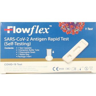 Zelftest Covid-19 SARS-COV-2 antigeen Flowflex 1st