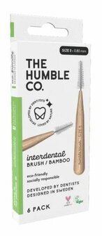 Interdental borstel 0.80 mm groen The Humble Co 6st