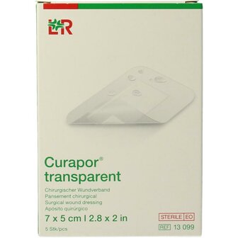 Transparant 7 x 5cm steriel Curapor 5st