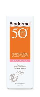 Zonnecreme gezicht SPF50+ gevoelige huid Biodermal 50ml