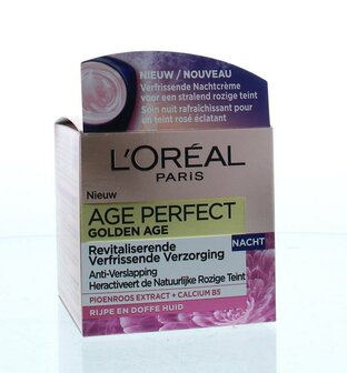 Age perfect gold age nachtcreme pioenroos Loreal 50ml