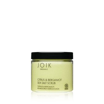 Citrus &amp; bergamot sea salt scrub organic vegan Joik 240g