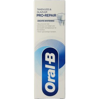 Tandpasta tandvlees &amp; glazuur repair zachte white Oral B 75ml