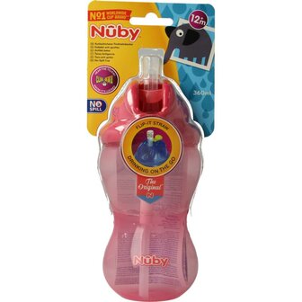 Flip it 360ml 12+ maanden roze Nuby 1st