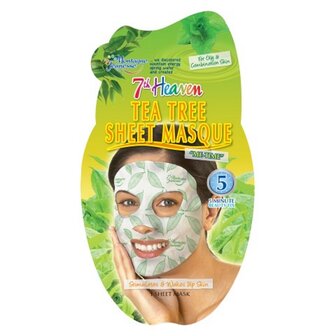 7th Heaven gezichtsmasker tea tree sheet Montagne 16g