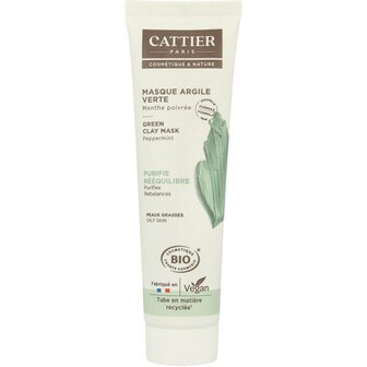 Groene klei masker munt Cattier 100ml