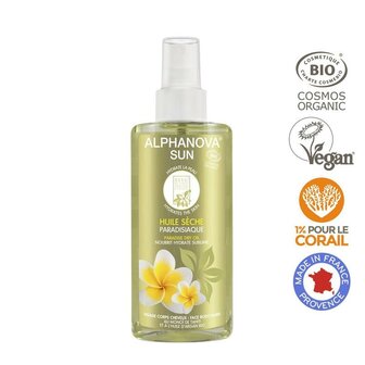 Sun vegan dry oil spray paradise Alphanova Sun 125ml