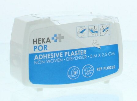 Non woven hechtpleister dispenser 5 x 2.5 Hekapor 1st