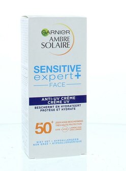 Ambre solaire sensitive face cream SPF50 Garnier 50ml