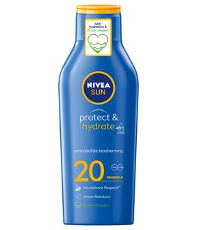 Sun protect &amp; hydrate zonnemelk SPF20 Nivea 400ml