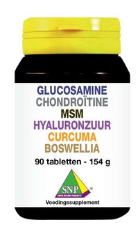 Glucosamine chondro MSM hyaluron curcum boswellia SNP 90tb