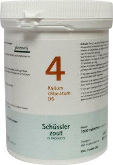 Kalium chloratum 4 D6 Schussler Pfluger 1000tb
