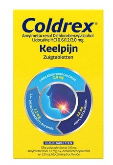 Keeltablet zuigtablet Coldrex 12zt