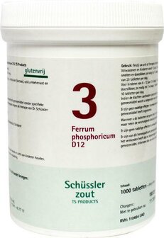 Ferrum phosphoricum 3 D12 Schussler Pfluger 1000tb